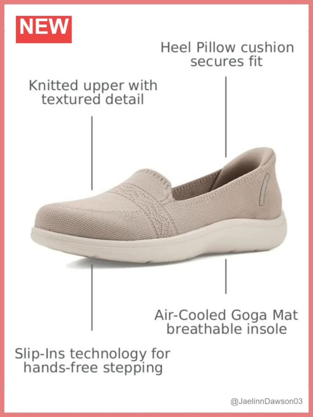 Comfort Slip-on Loafers with Knit Upper and Air-Cooled Goga Mat Foam